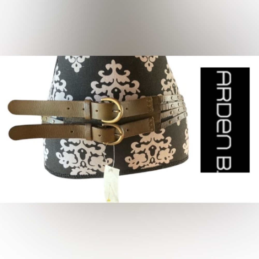 Arden B Double Belt – Genuine Leather – Size M/LNTW